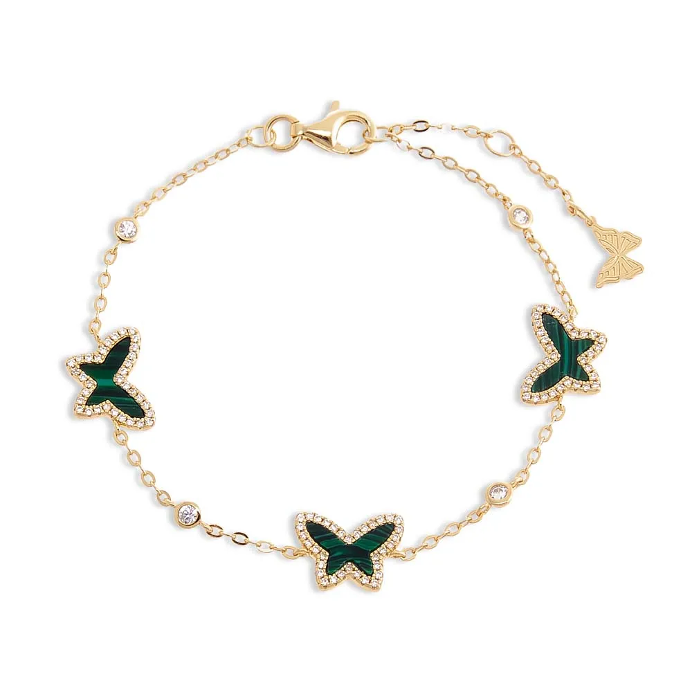 Pave Multi Butterfly Stone Bracelet