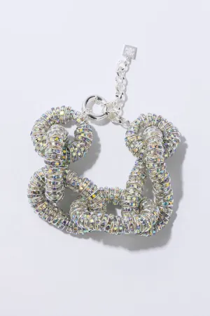 Pearl Octopuss.y Diamond Tire Bracelet in Silver