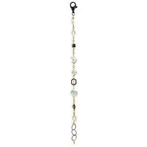 PEARL, QTZ, SS 14GF BRACELET