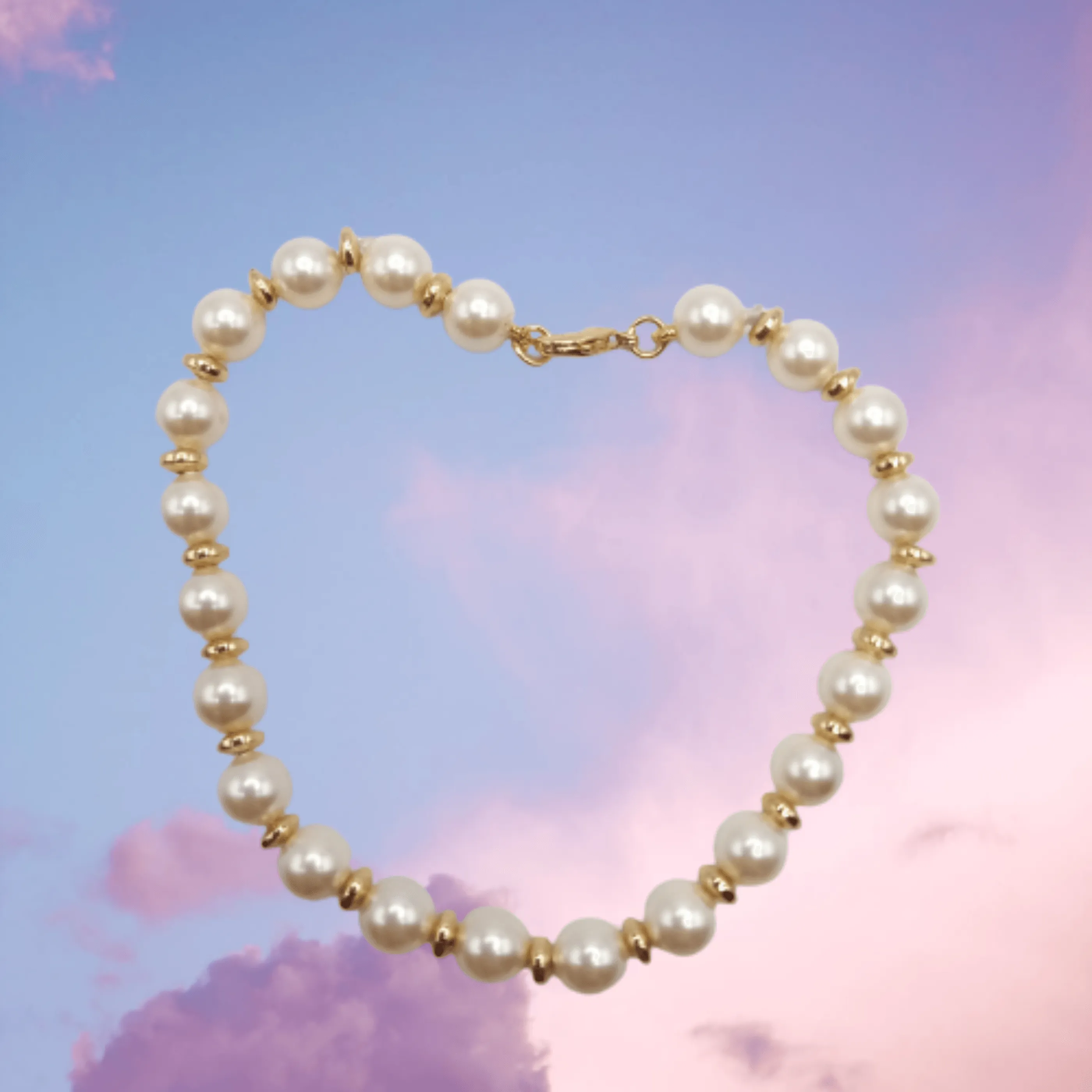 Pearls and Gold Bracelet