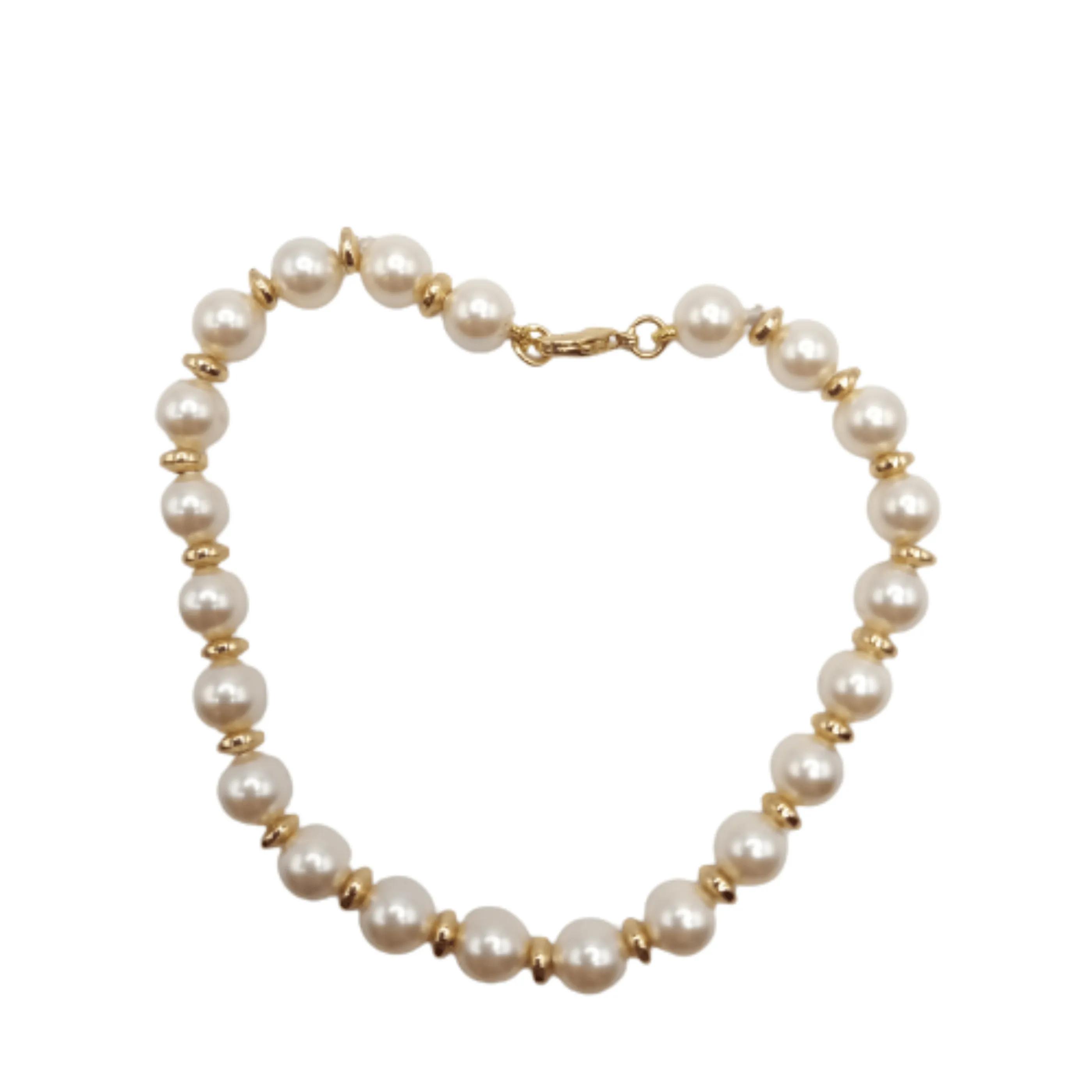 Pearls and Gold Bracelet