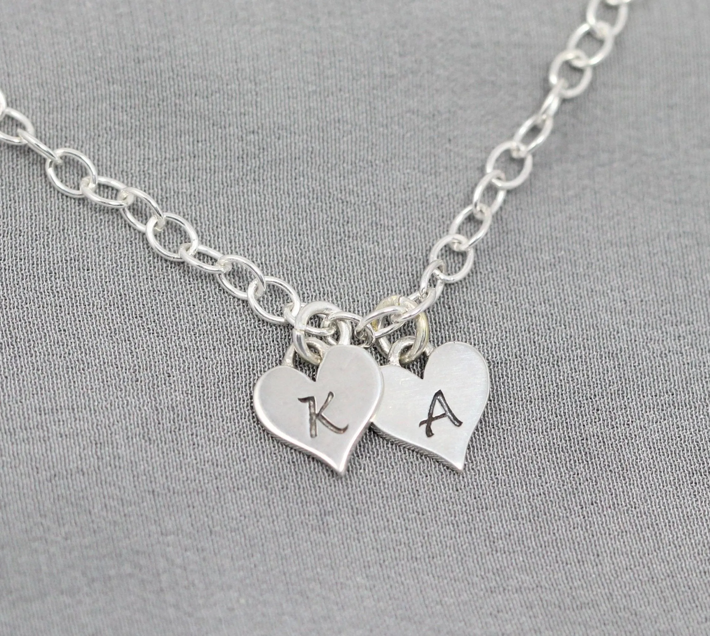 Personalized Bracelet for Girlfriend, Anniversary Gift Jewelry with Sterling Silver Initials