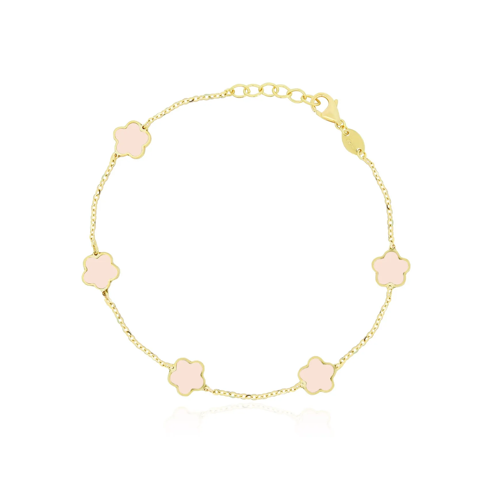Pink Pearl Flower Bracelet
