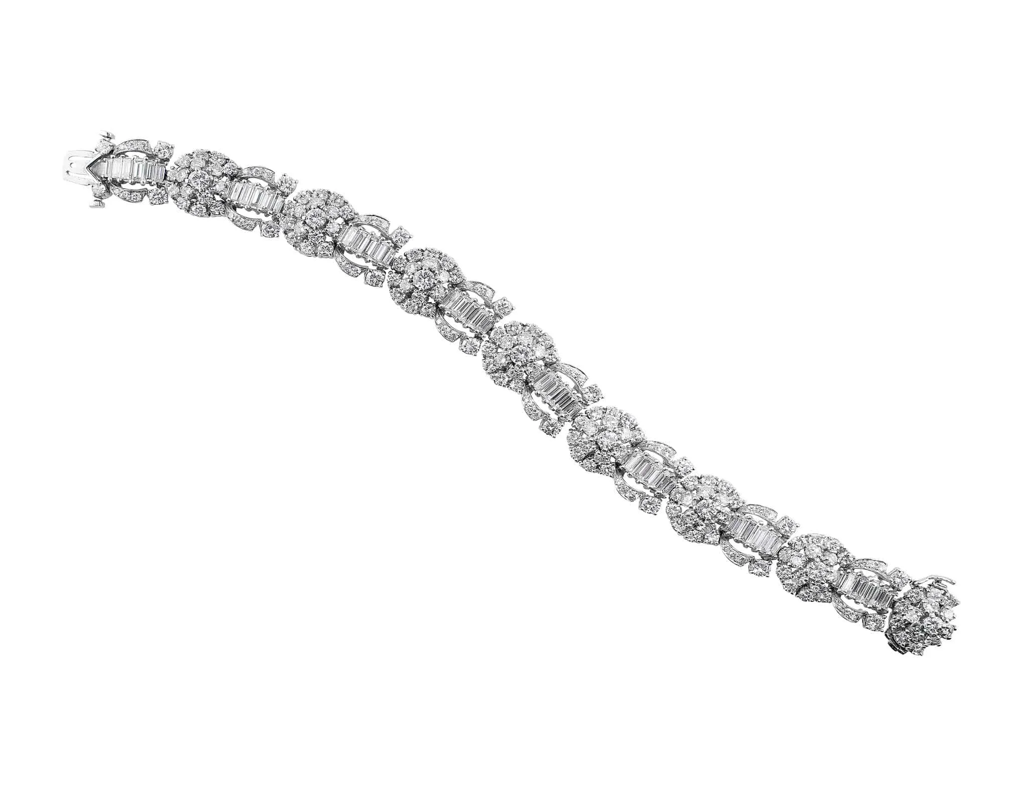 Platinum 1950's 22ct Diamond Bracelet
