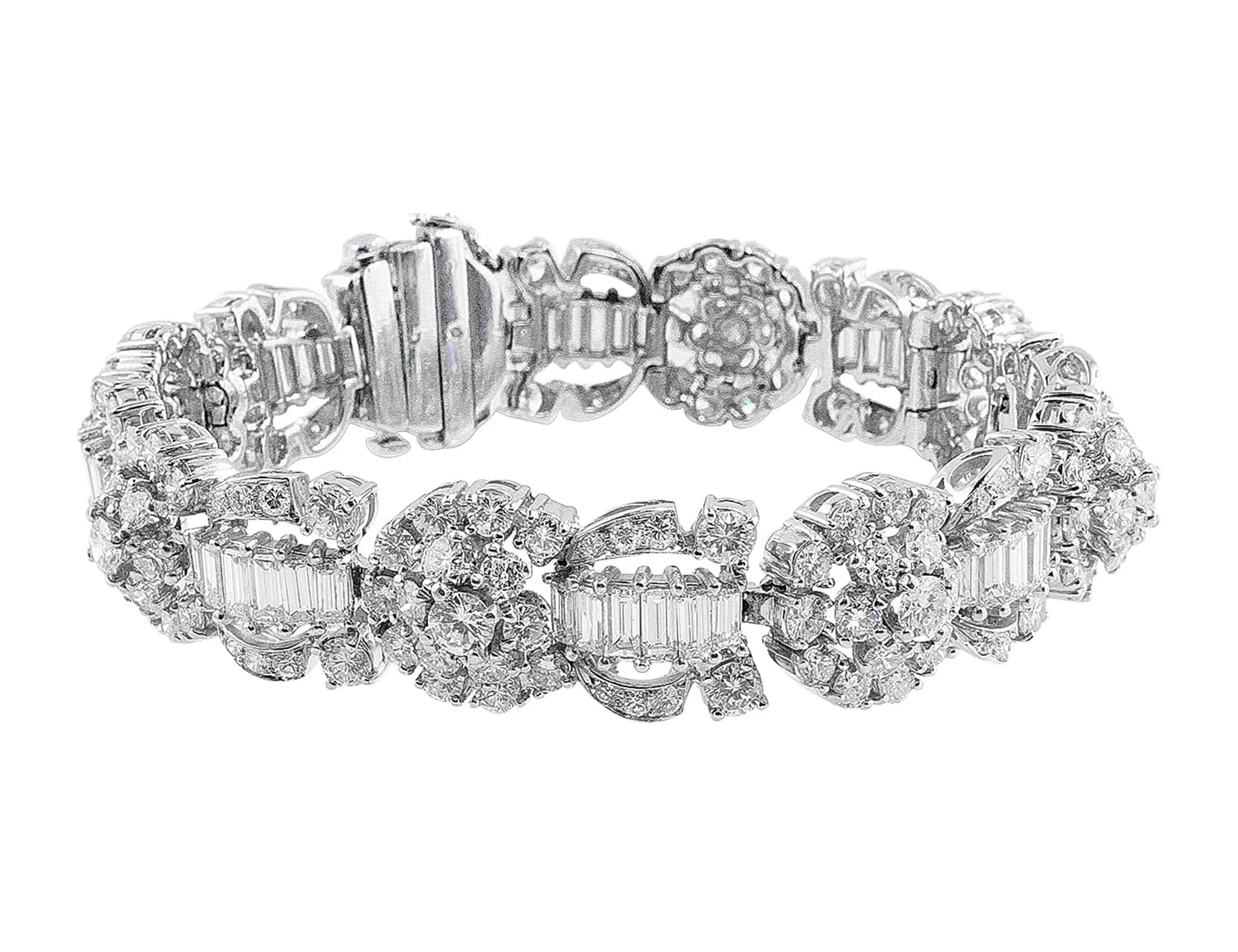 Platinum 1950's 22ct Diamond Bracelet