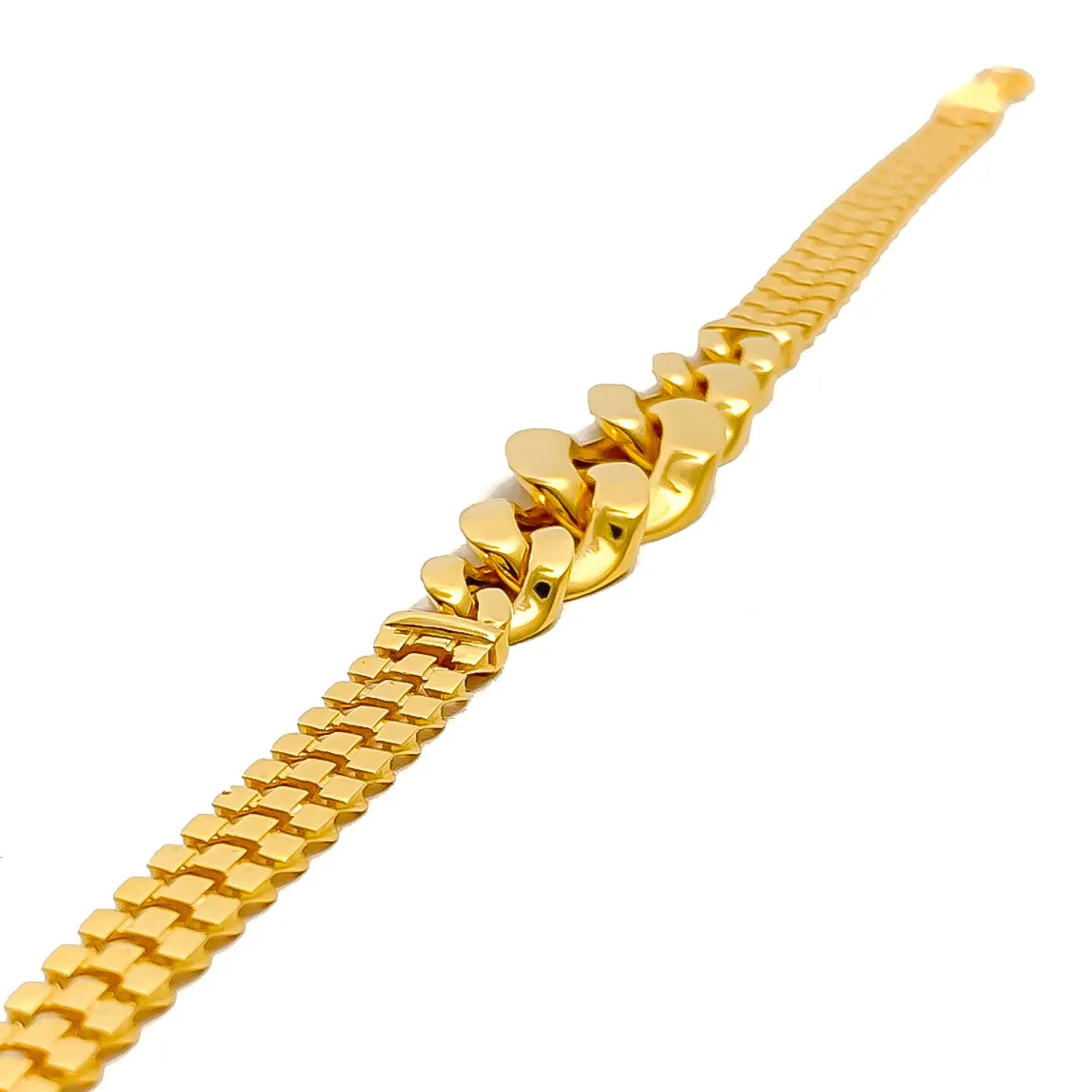 Polished Brilliant 22k Gold Bracelet