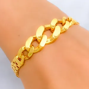 Polished Brilliant 22k Gold Bracelet