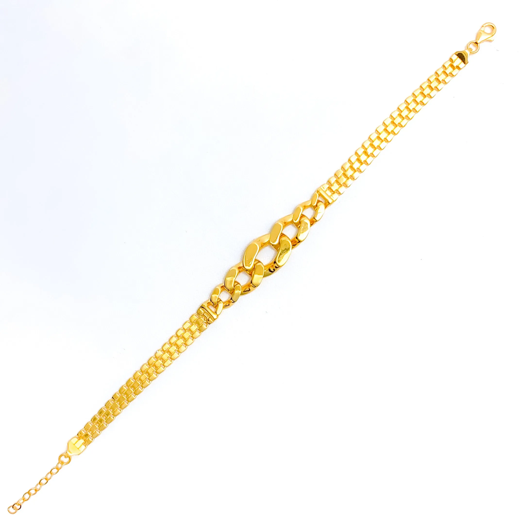 Polished Brilliant 22k Gold Bracelet