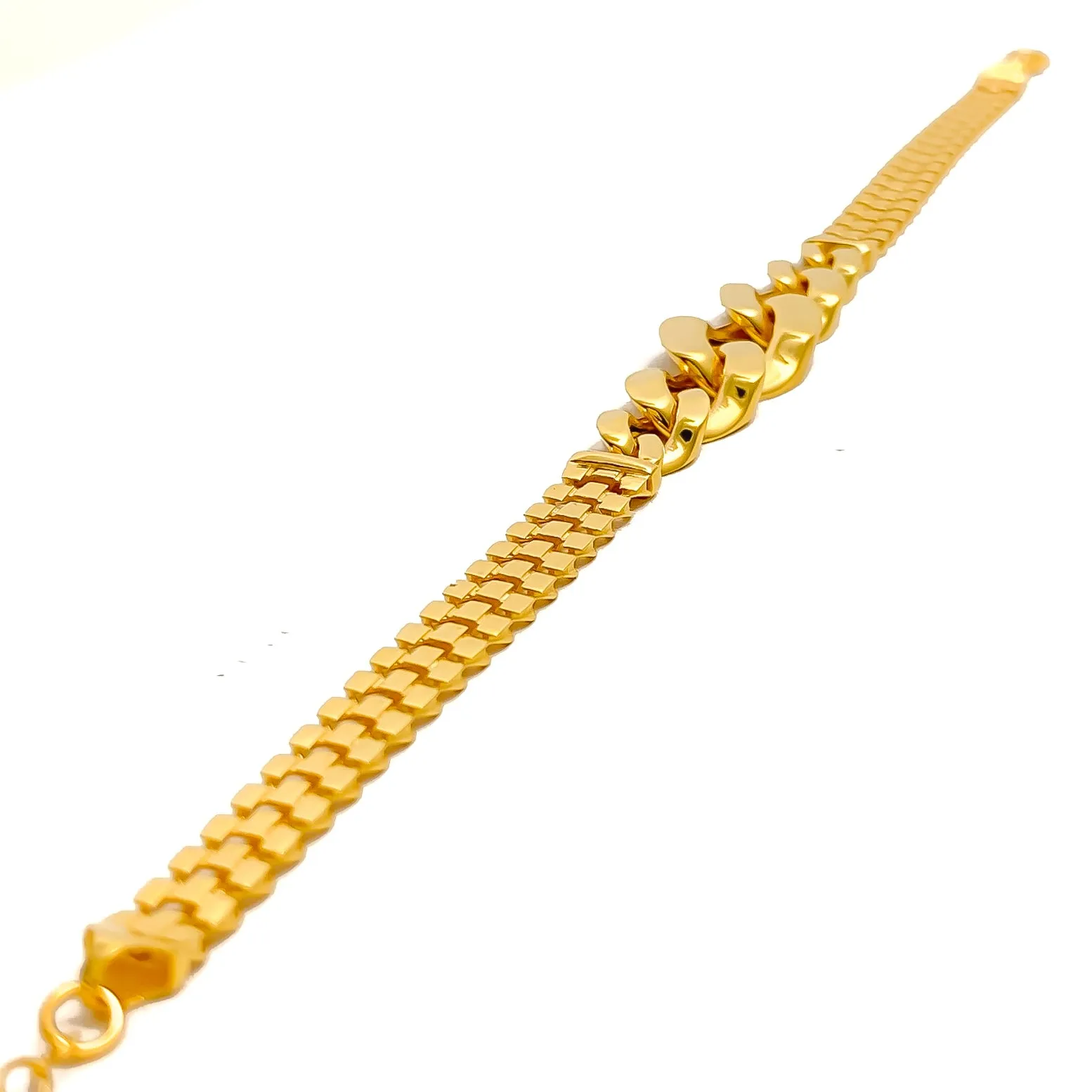 Polished Brilliant 22k Gold Bracelet