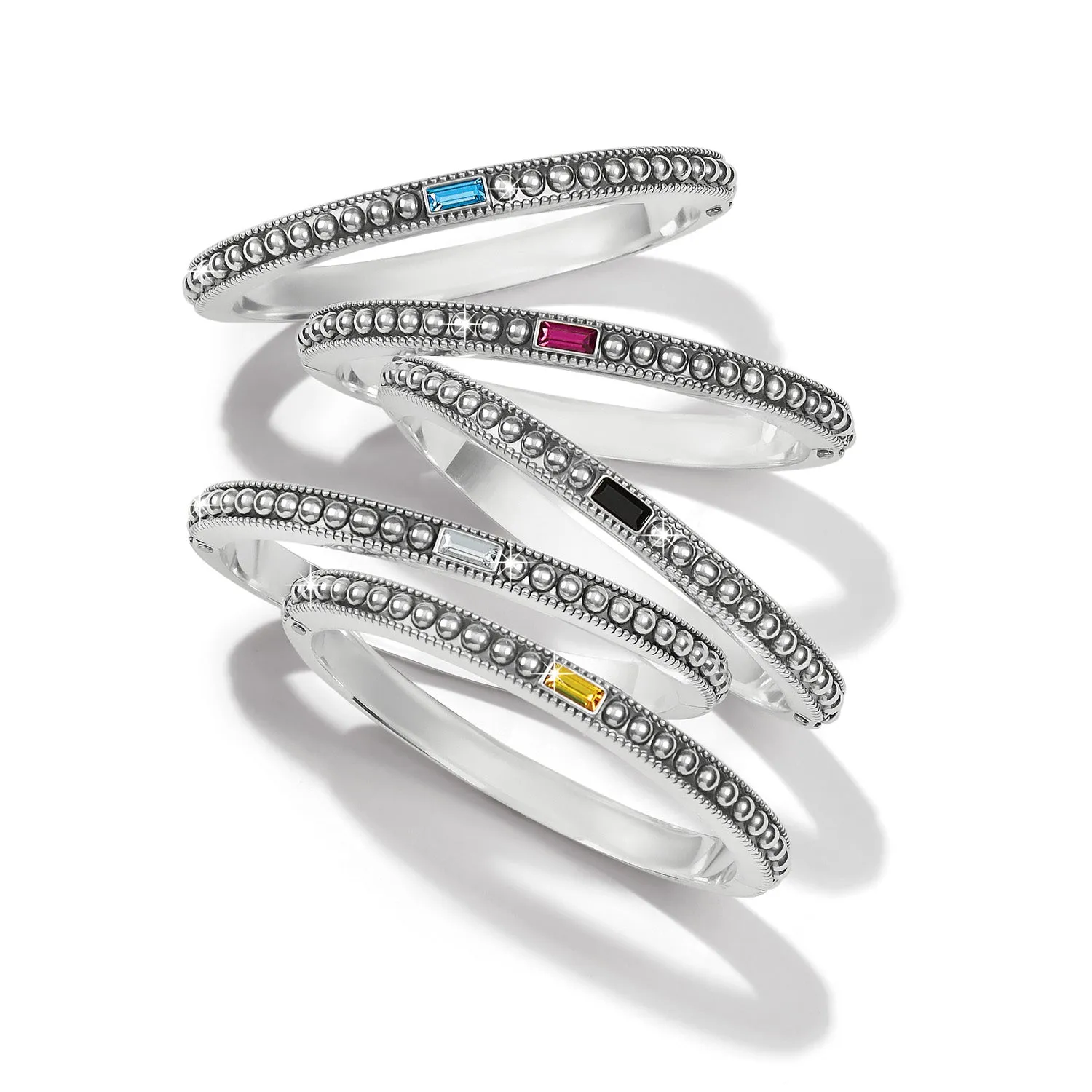 Pretty Tough Gem Hinged Bangle - JF021E