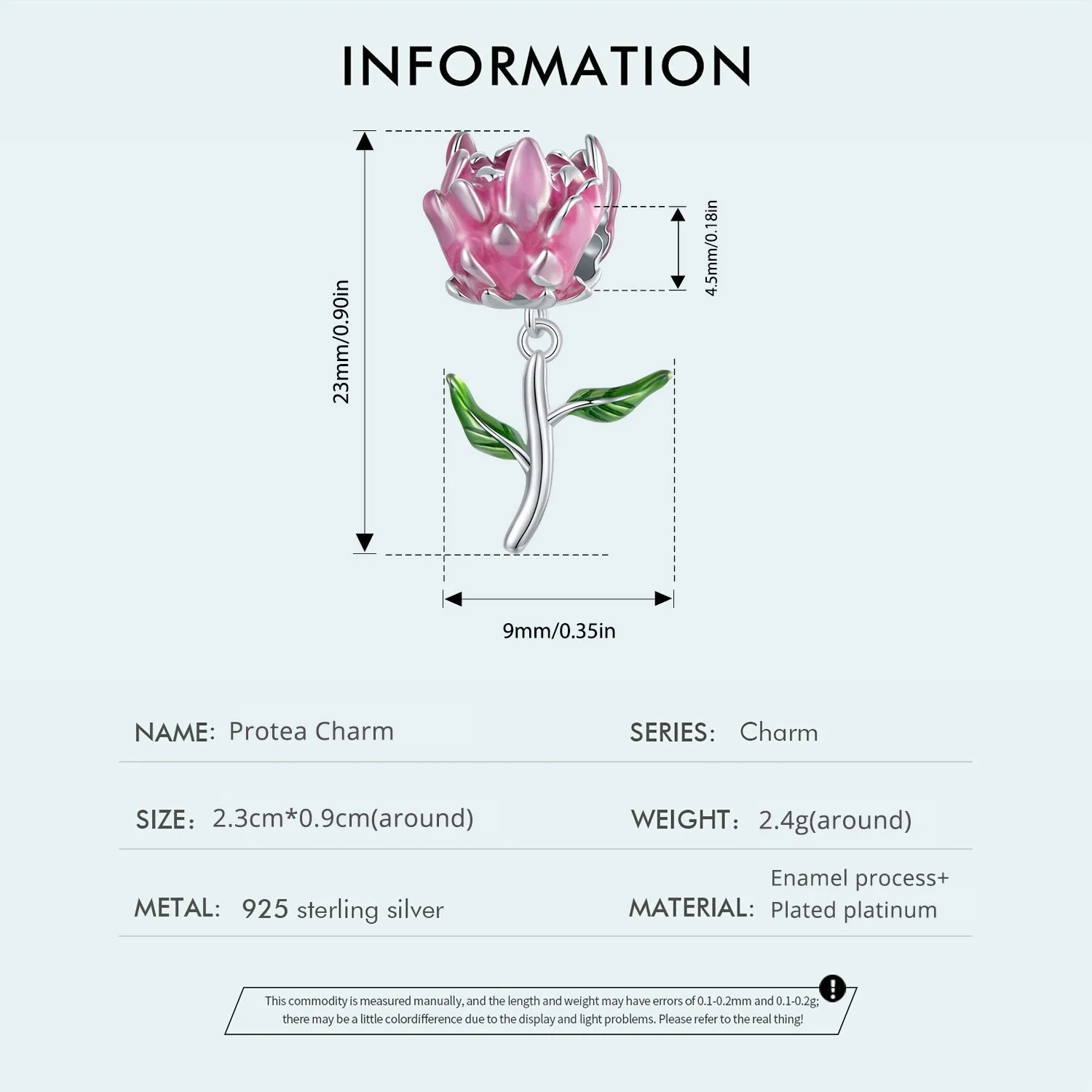 Protea Pendant Charm