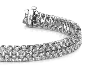 Quad Row Lab-Grown Diamond Bracelet with 6.91 ct.(finished) 2mm