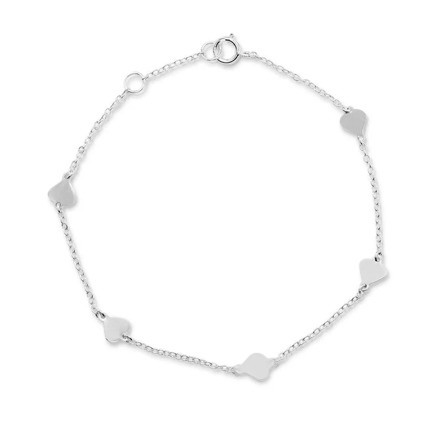 Queen of Hearts Silver Bracelet