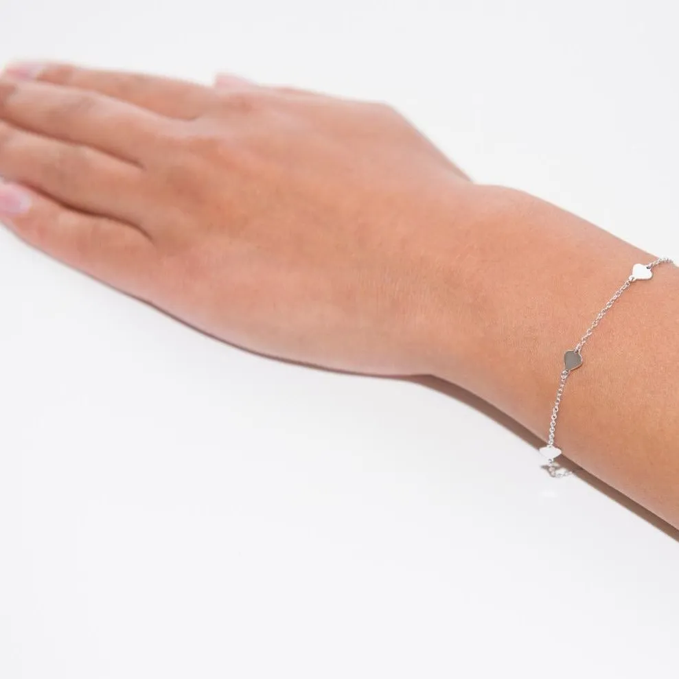 Queen of Hearts Silver Bracelet