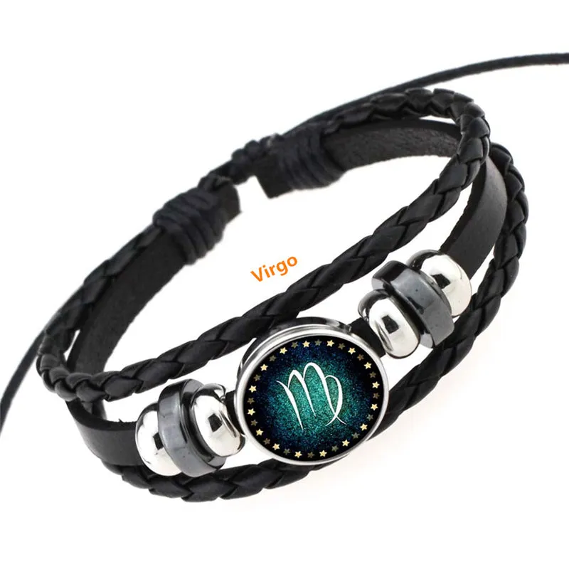 "12 CONSTELLATION LEATHER" BRACELET D070803