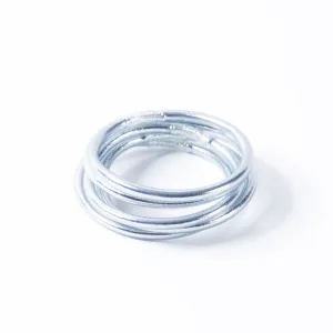 "BUDDHIST BRACELET" THICK Silver size M