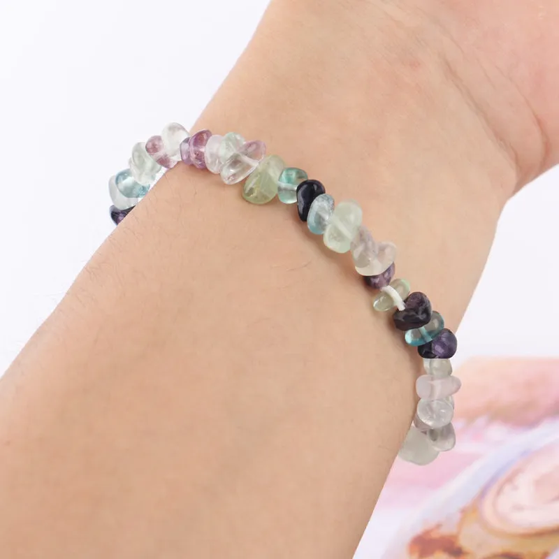 Rainbow Fluorite Crystal Bracelet - Chip