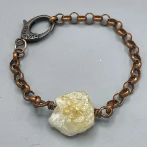 Raw Citrine gemstone Bracelet