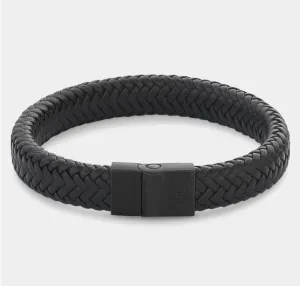 Rebel & Rose Full Metal Herringbone Black Bracelet