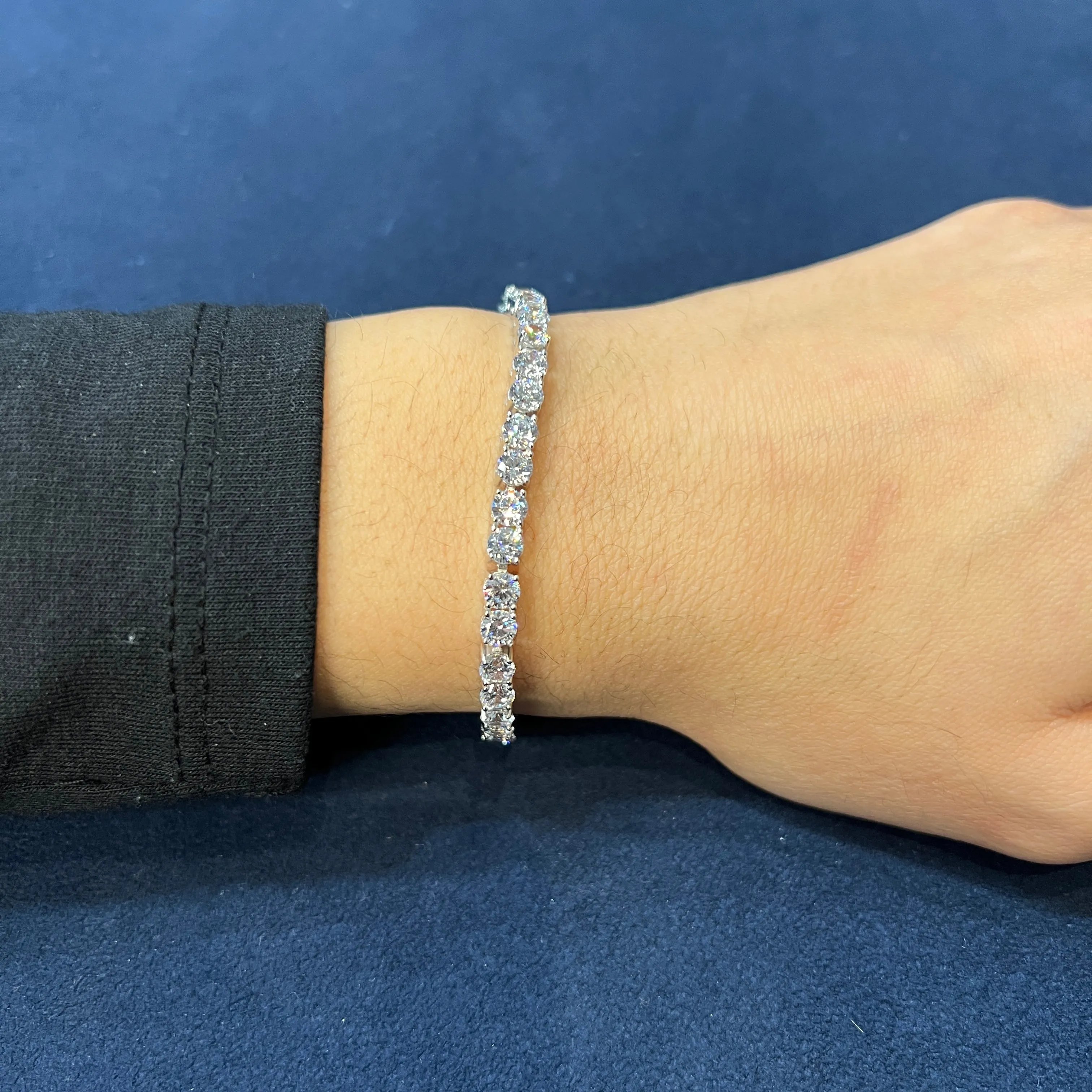 Reign Sterling Silver Rhodium Plated (4mm) CZ Tennis Bracelet