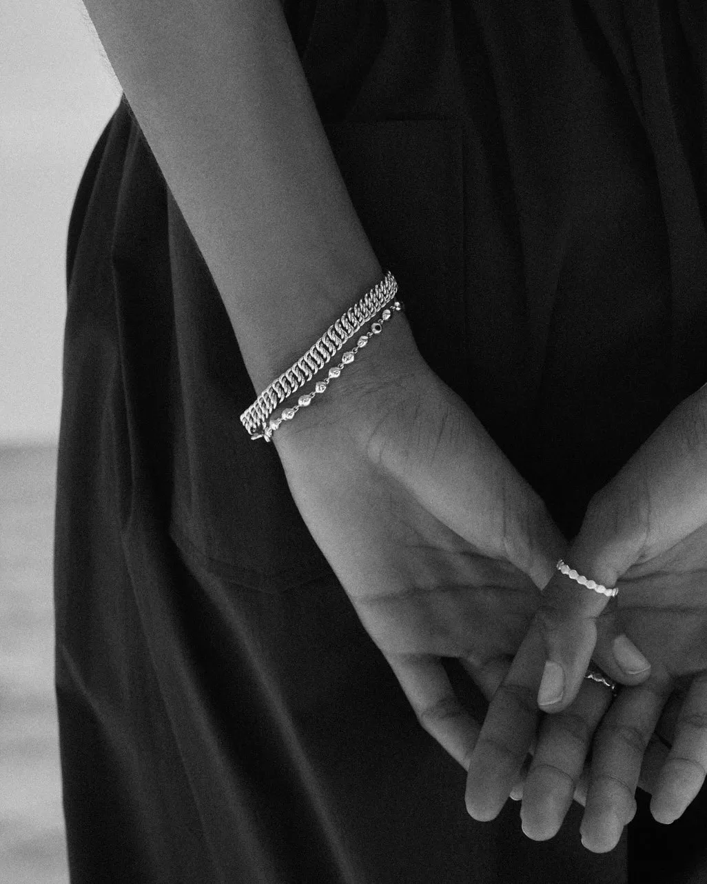 Ripple Stone Bracelet | Silver
