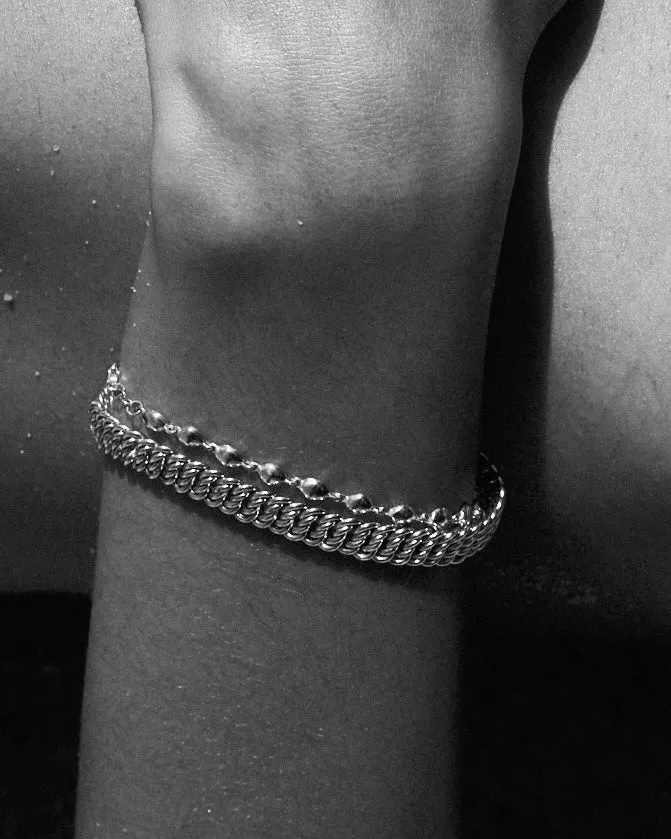 Ripple Stone Bracelet | Silver