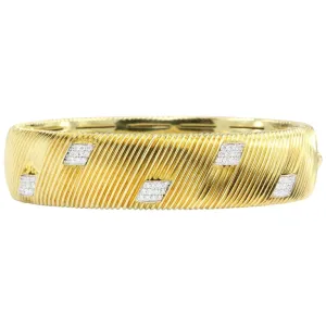 Roberto Coin Appassionata 18K Gold Diamond Bangle Bracelet