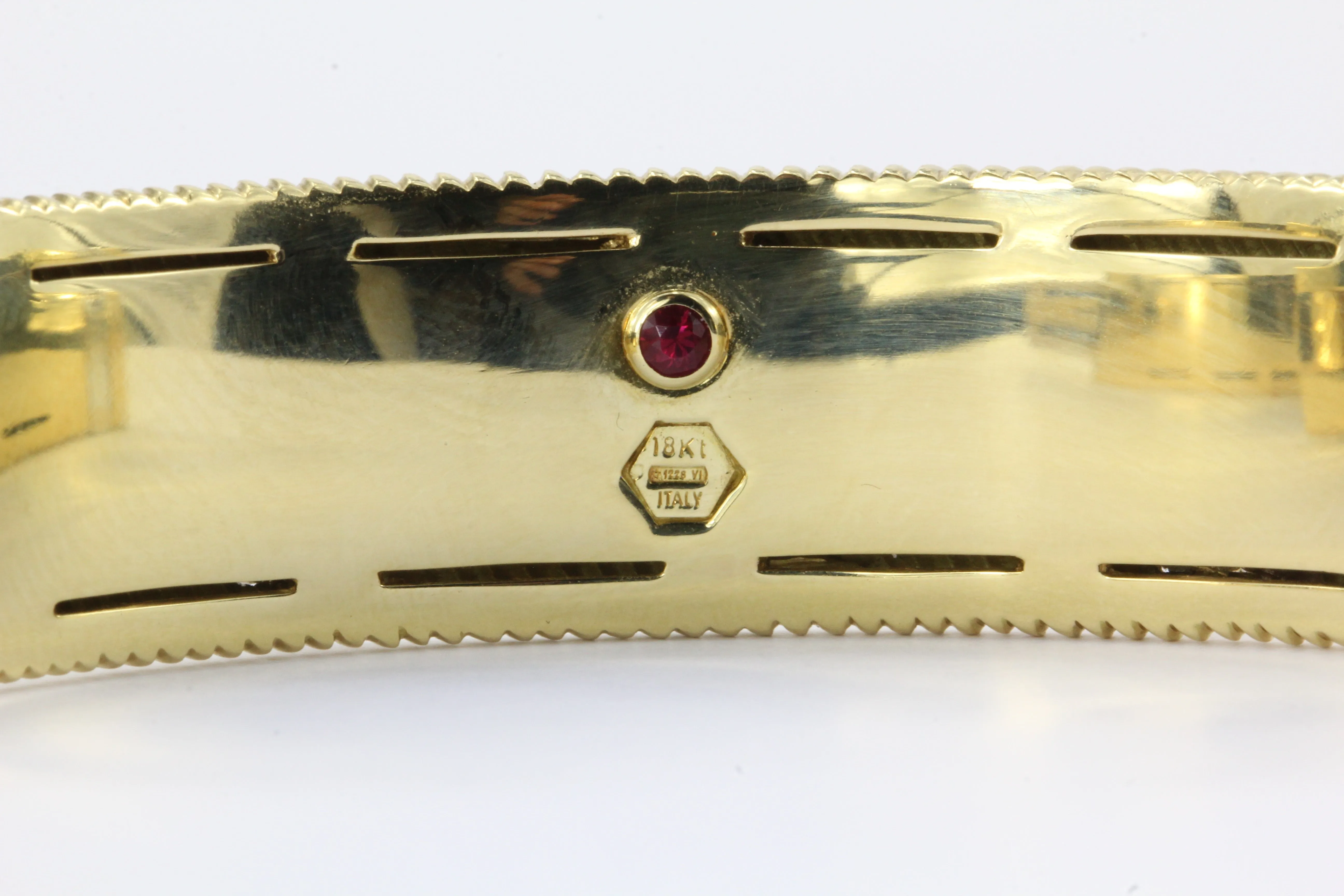 Roberto Coin Appassionata 18K Gold Diamond Bangle Bracelet