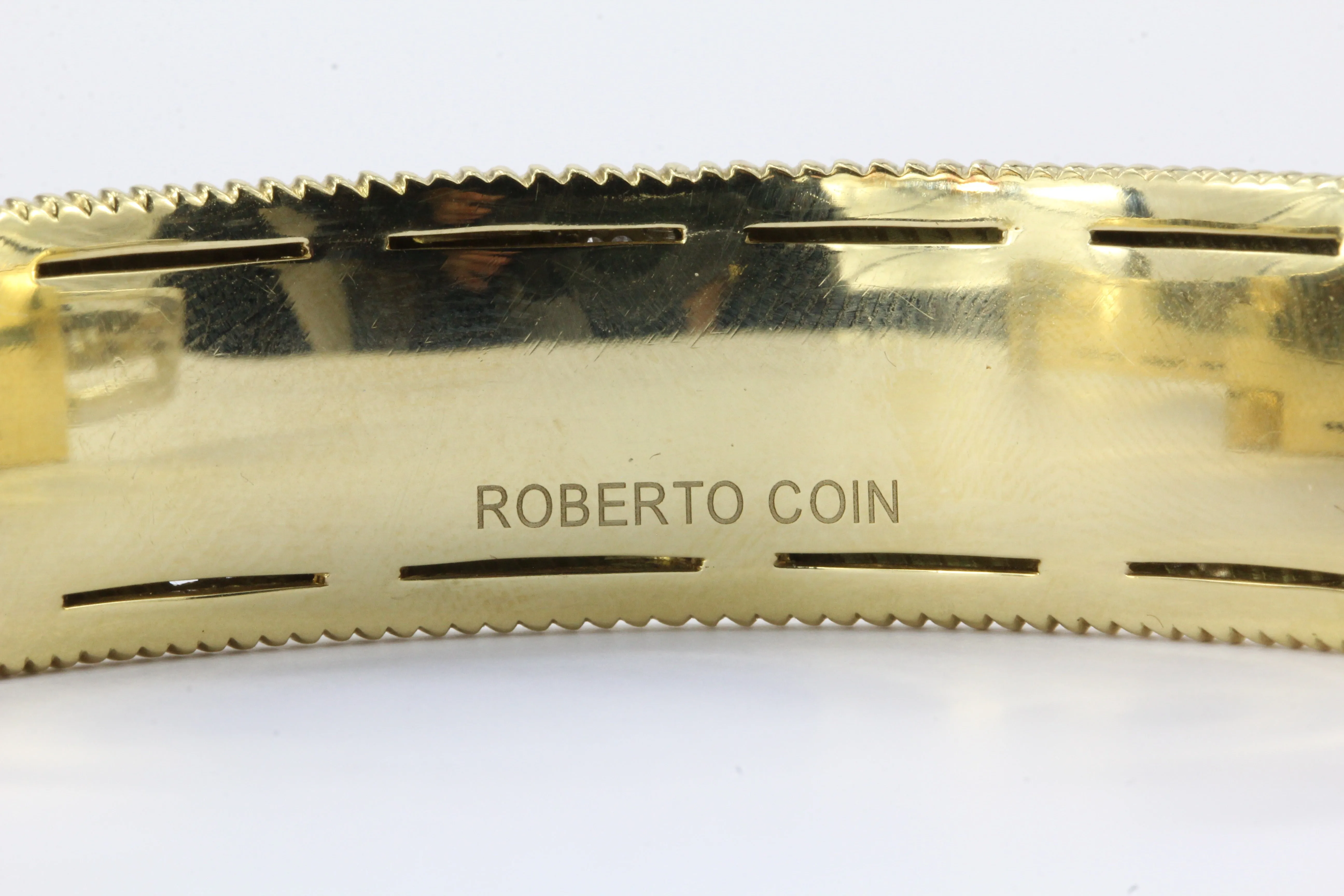 Roberto Coin Appassionata 18K Gold Diamond Bangle Bracelet