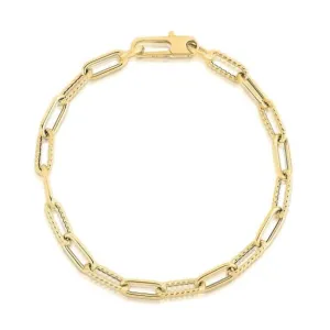 Roberto Coin Designer Gold 18k Yellow Gold Paperclip Link Bracelet