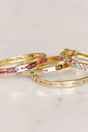 Ruby Baguette Row Bangle