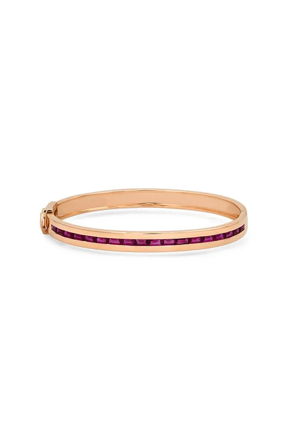 Ruby Baguette Row Bangle