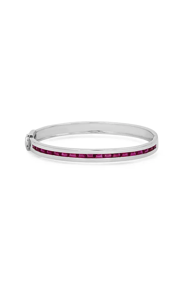 Ruby Baguette Row Bangle