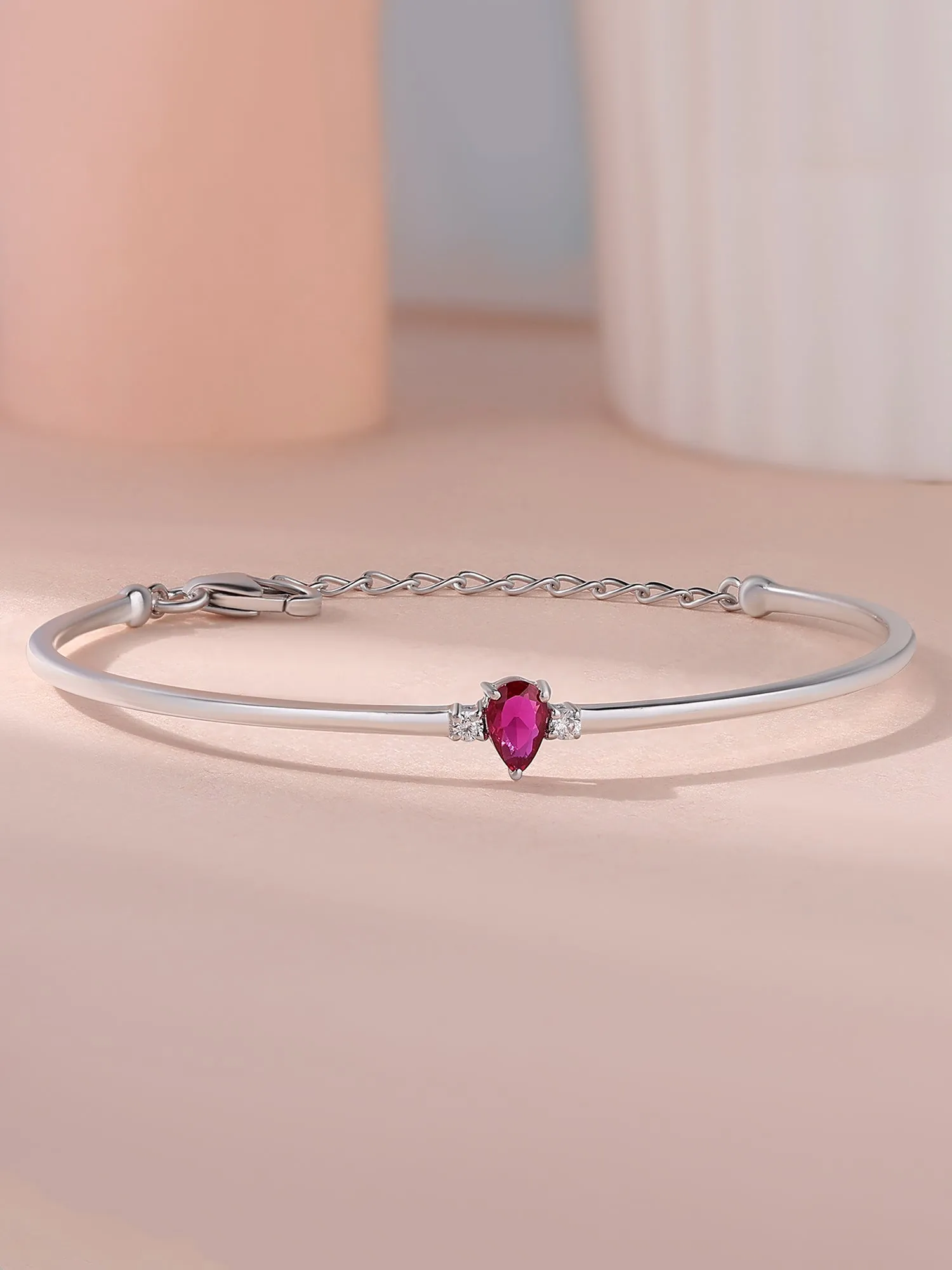 Ruby Cuff Bangle For Women - Size 2.6