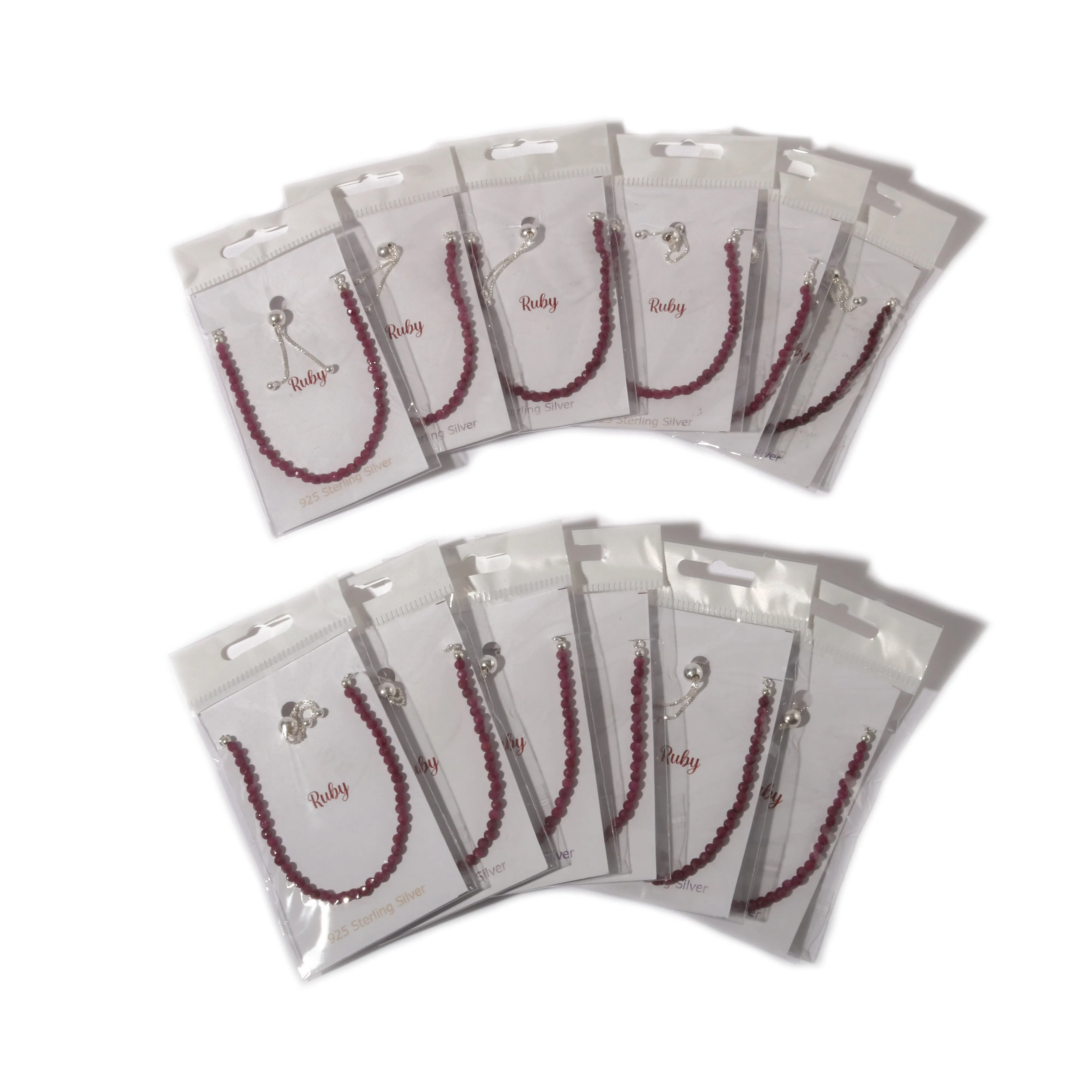 Ruby Sterling Silver Bracelet - Pack