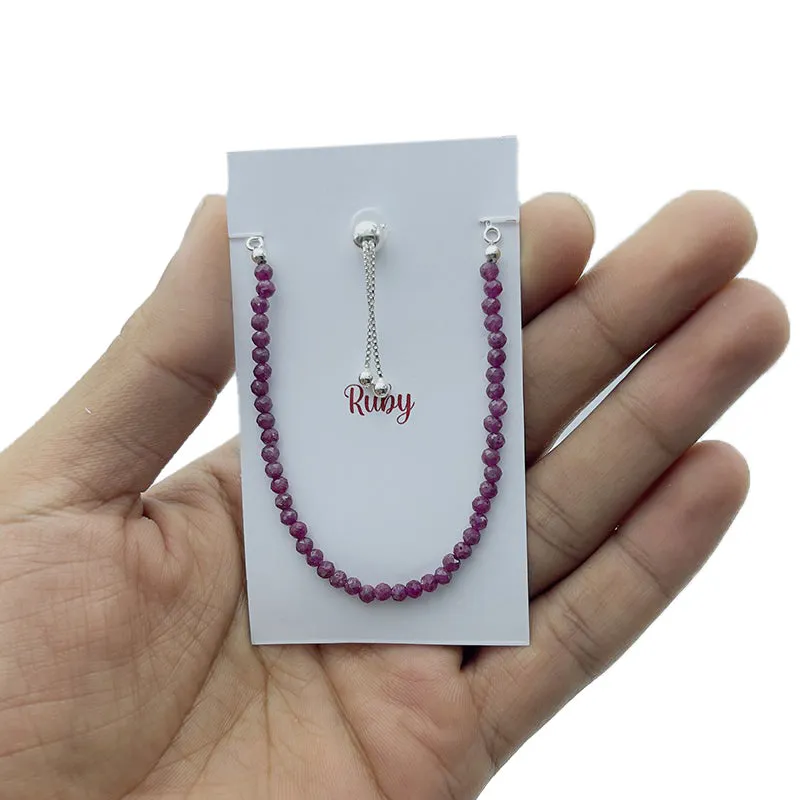 Ruby Sterling Silver Bracelet - Pack