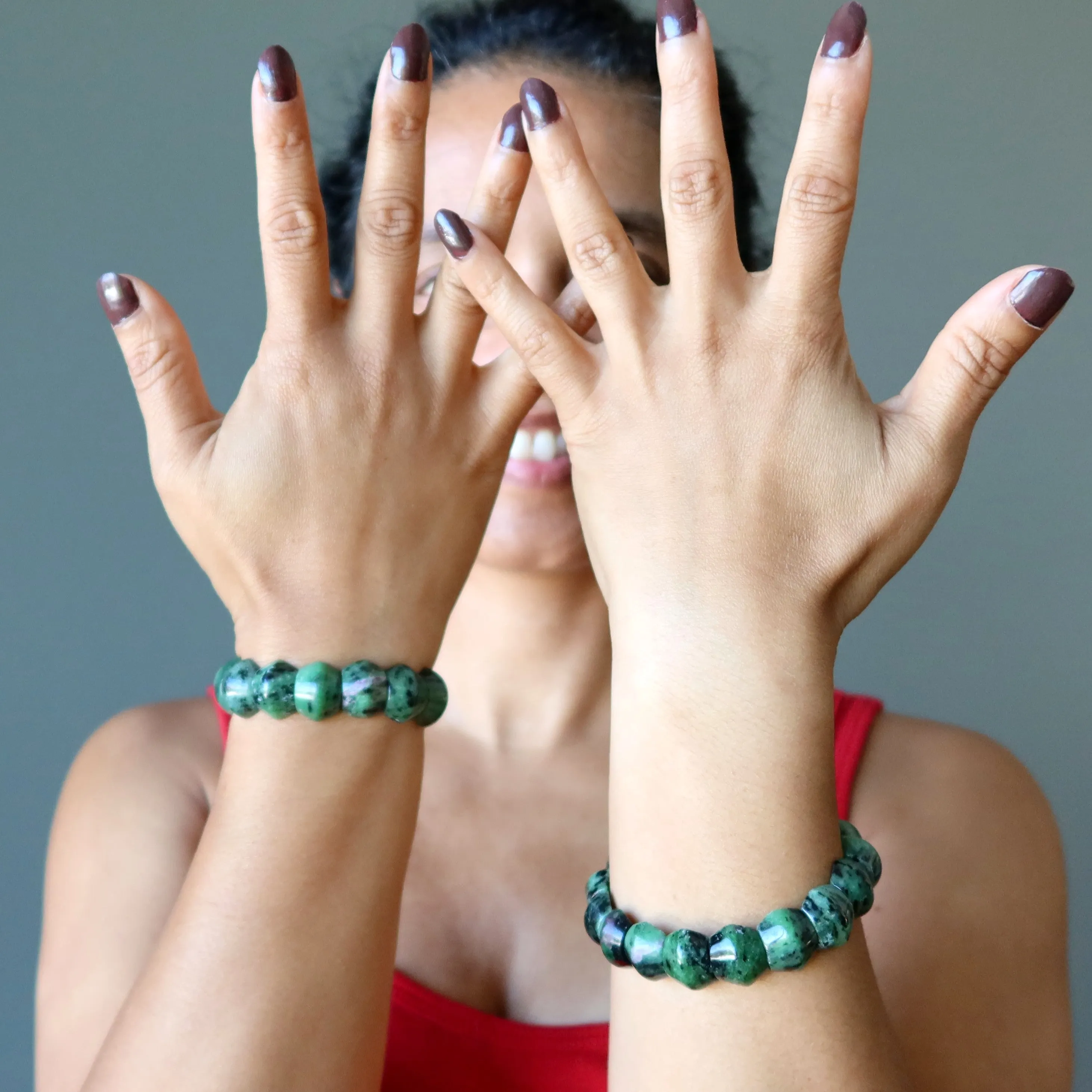 Ruby Zoisite Bracelet Delicious Arm Candy Crystal