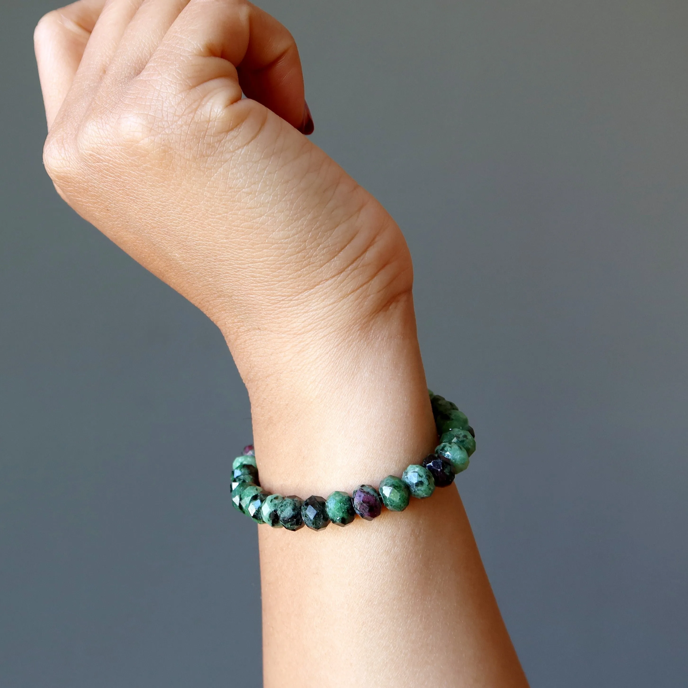 Ruby Zoisite Bracelet Rich Luxe Gems Sterling Silver
