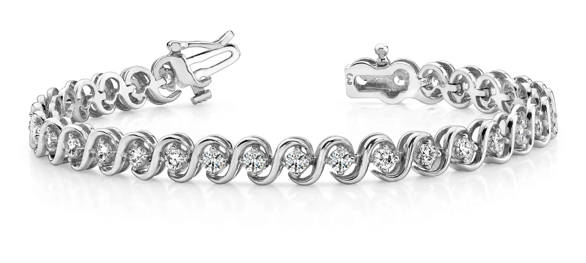 S Link Diamond Bracelet with 3.04 ct.(finished) 2.9mm