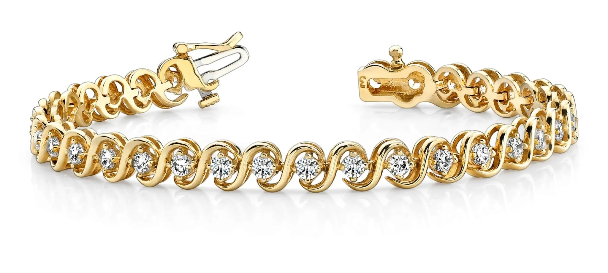 S Link Diamond Bracelet with 3.04 ct.(finished) 2.9mm