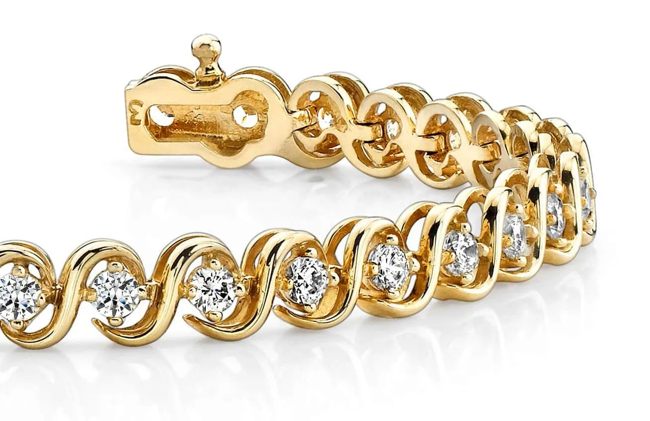 S Link Diamond Bracelet with 3.04 ct.(finished) 2.9mm