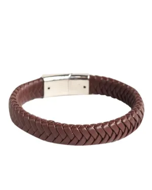 Sailimue Braided Unisex Brown Leather Bracelets
