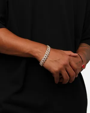 Saint Morta 14mm Interlink Bracelet Iced Gold