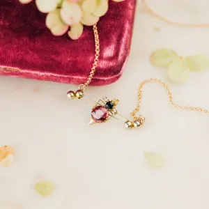 Sapphire   Tourmaline Insect Pendant