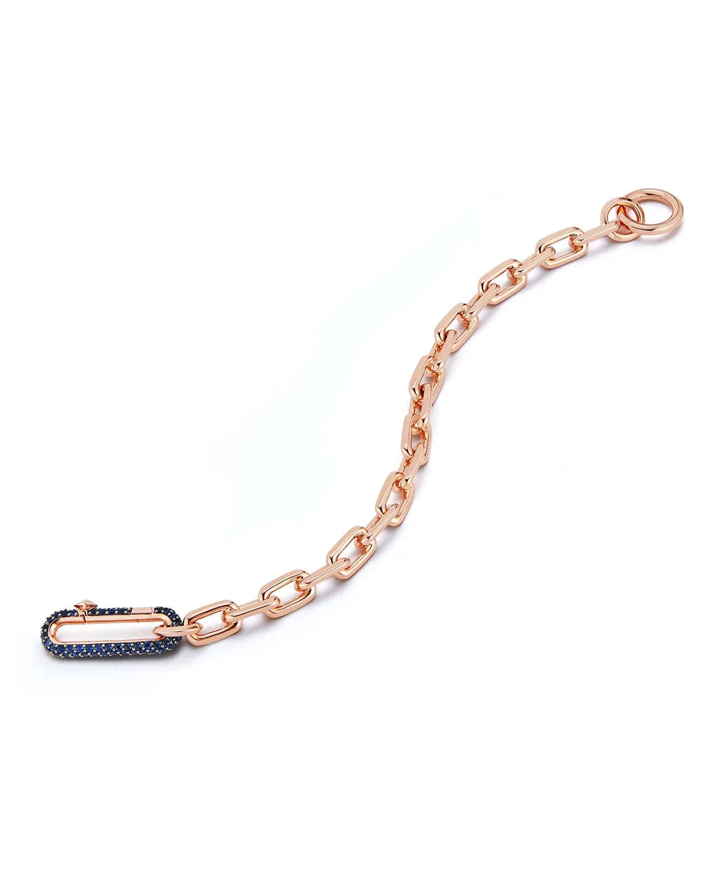 Saxon Blue Sapphire Chain Link Bracelet