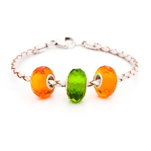 School Spirit Bracelets, Orange/Green