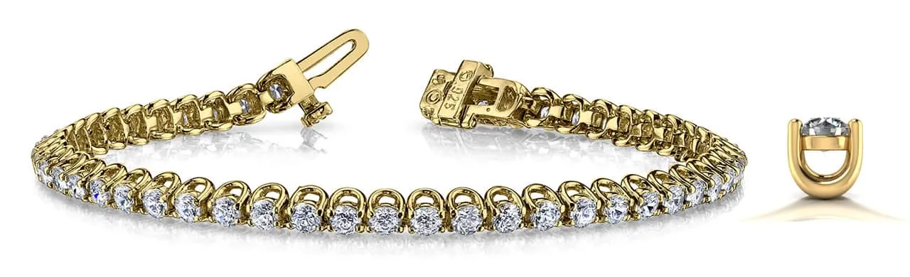 Scoop Link Lab-Grown Diamond Tennis Bracelet with 3.98 ct.(finished) 2.7mm