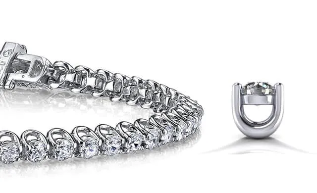 Scoop Link Lab-Grown Diamond Tennis Bracelet with 3.98 ct.(finished) 2.7mm