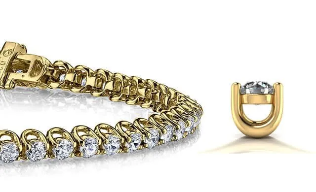 Scoop Link Lab-Grown Diamond Tennis Bracelet with 3.98 ct.(finished) 2.7mm