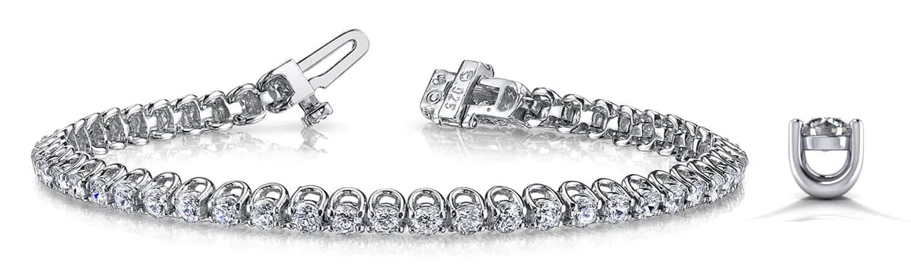 Scoop Link Lab-Grown Diamond Tennis Bracelet with 3.98 ct.(finished) 2.7mm